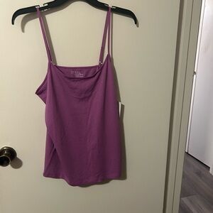 Time and Tru Purple Sleeveless Camisole Top